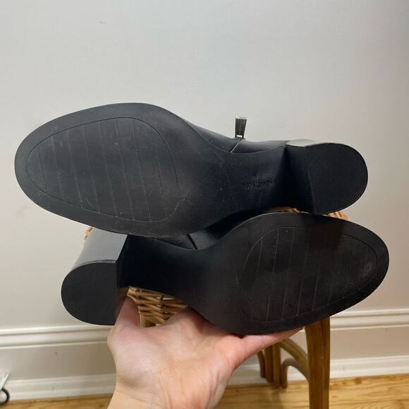 NEW Kenneth Cole Justin Leather Heeled Boots Black Leather With Box NWT 8 $239 - Picture 8 of 10